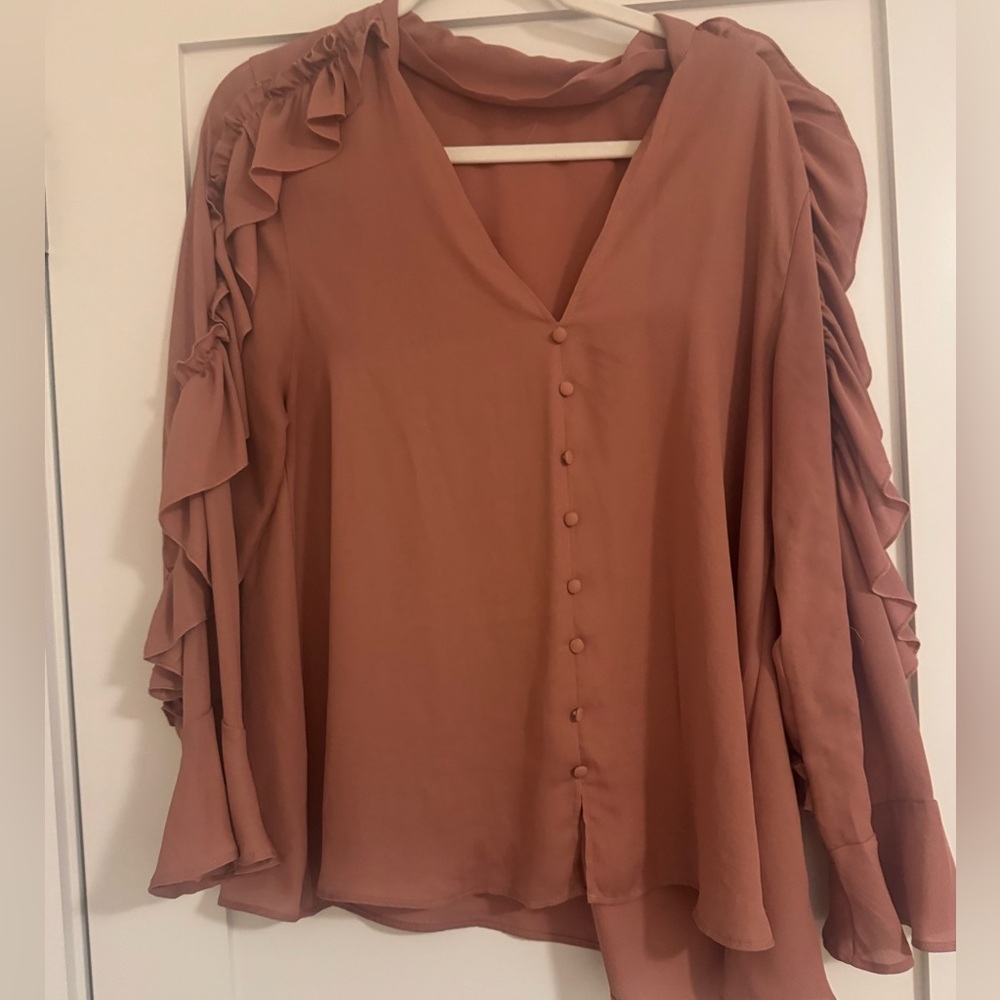 Zara ruffle blouse size M